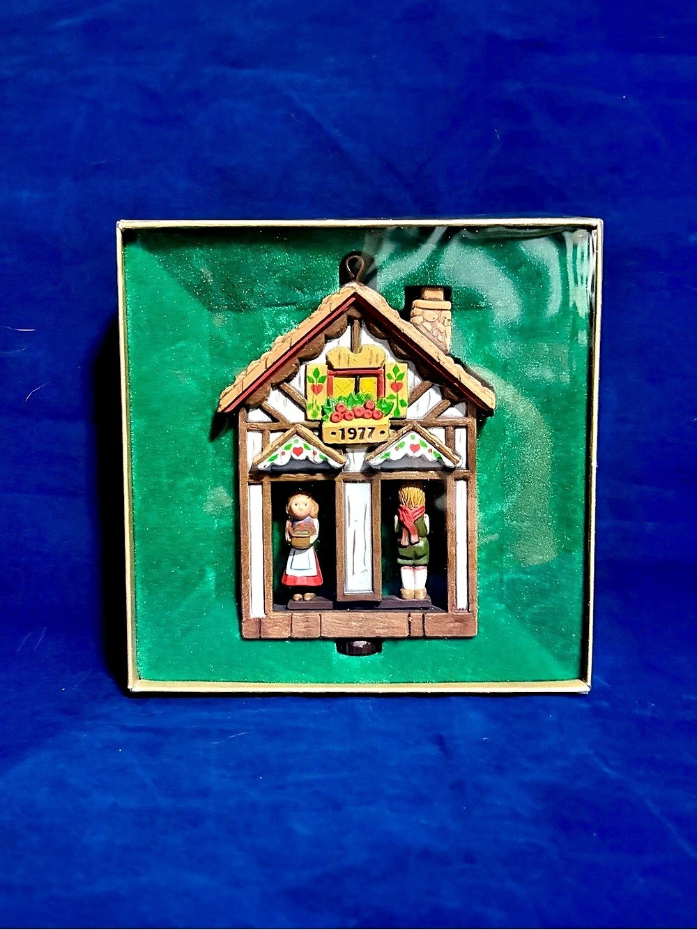 Hallmark Twirl-About Swiss Chalet House 1977 Vintage Keepsake Christmas Ornament